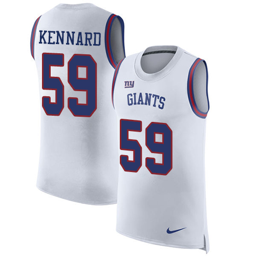 Nike Giants #59 Devon Kennard White Men's Stitched NFL Limited Rush Tank Top Jersey - Click Image to Close